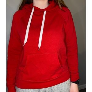 red hoodie